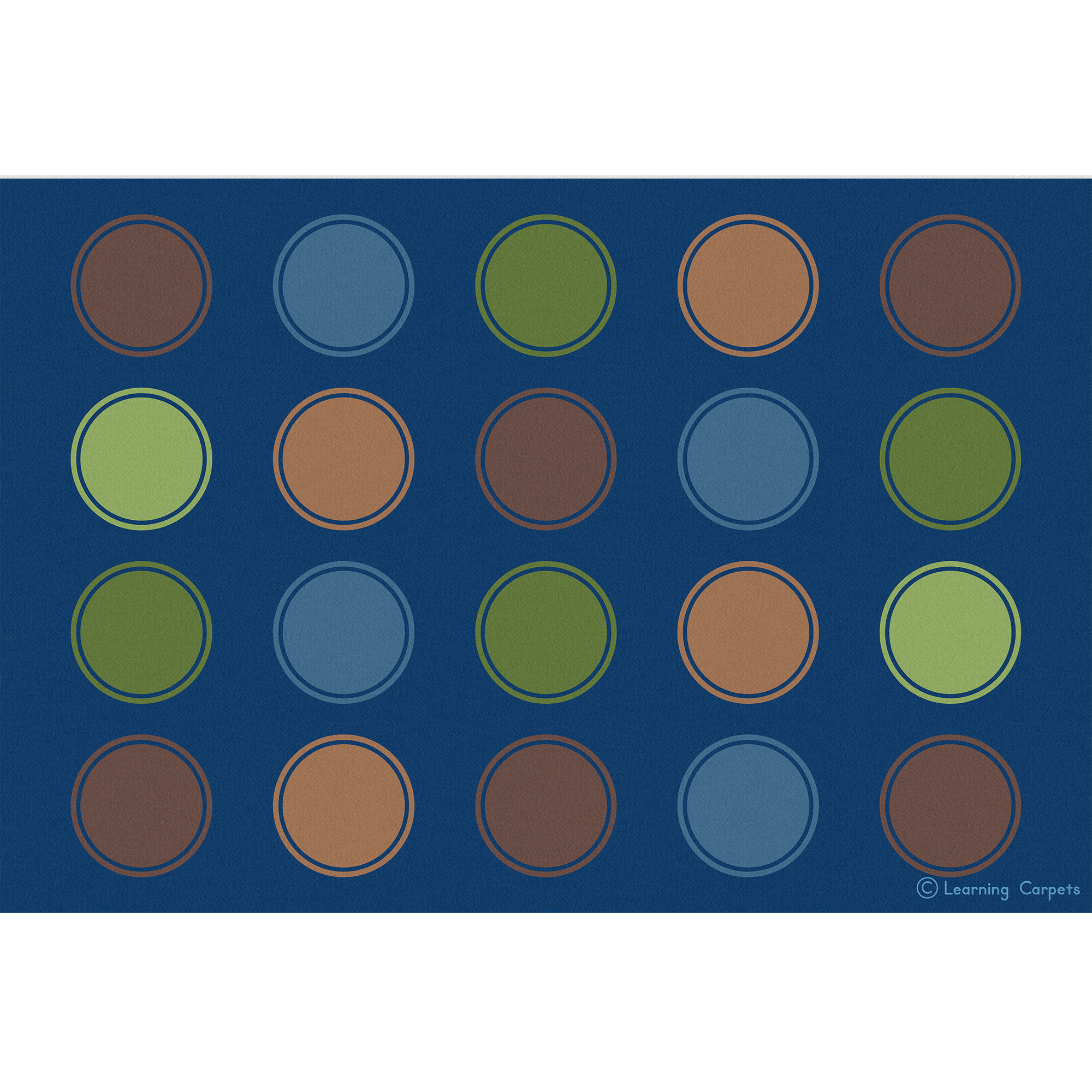 Seating Dots Rug - Woodtones - Rectangle Small