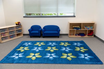 CPR3055-Educational Rugs can be used to bring spring flowers into the classroom
