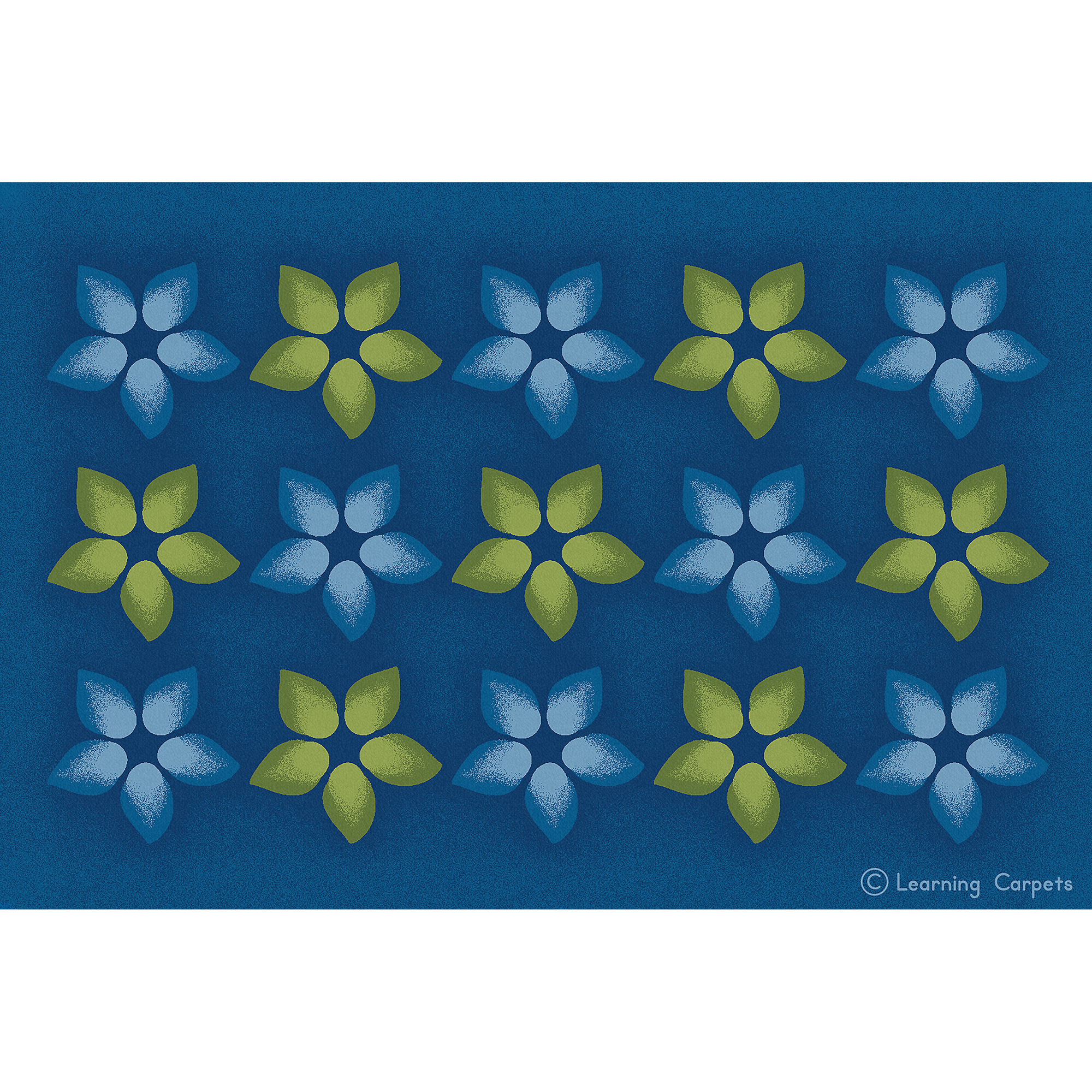 Flower Seating Rug - Rectangle Small