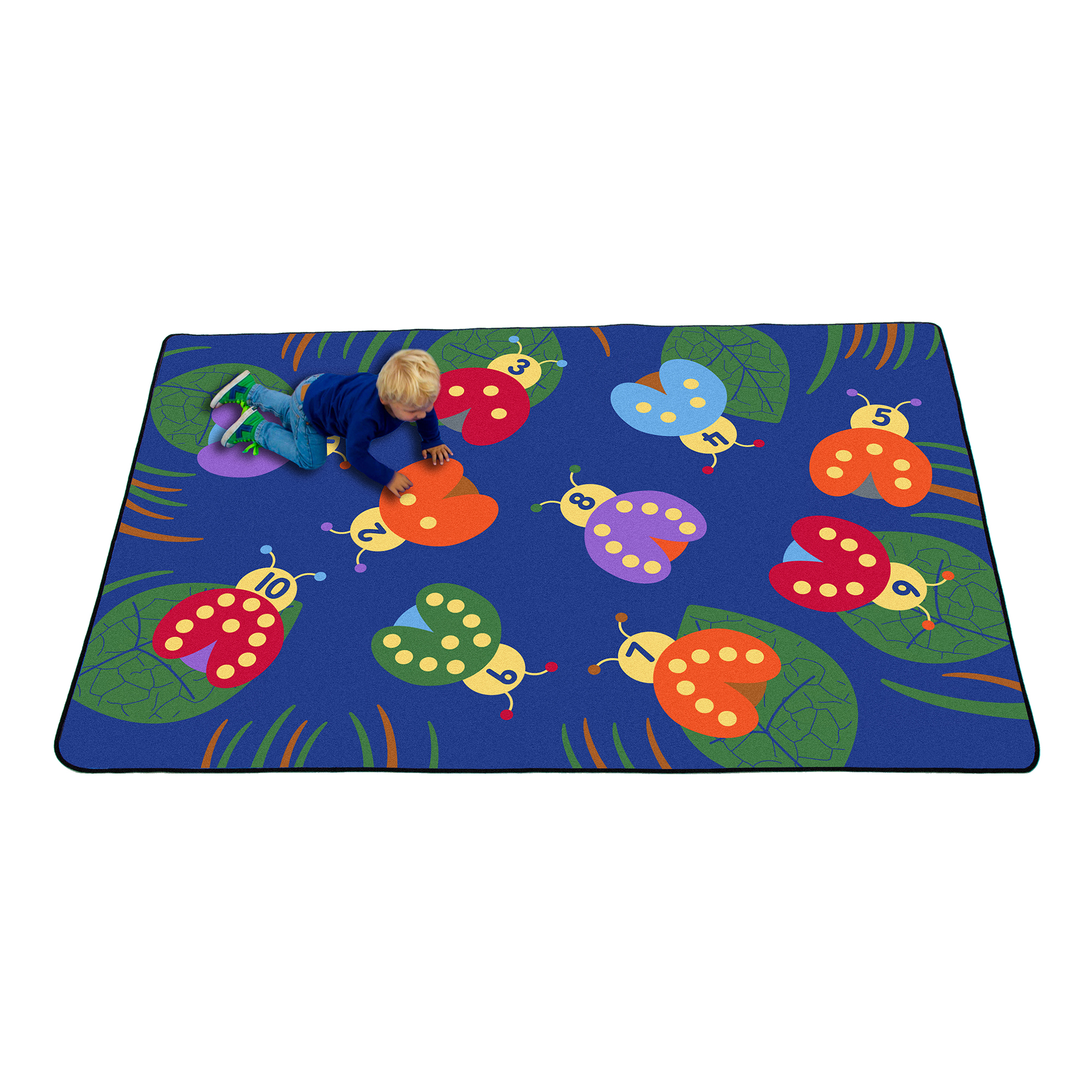 Counting with Lady Bugs Rug ‐ Rectangle Large