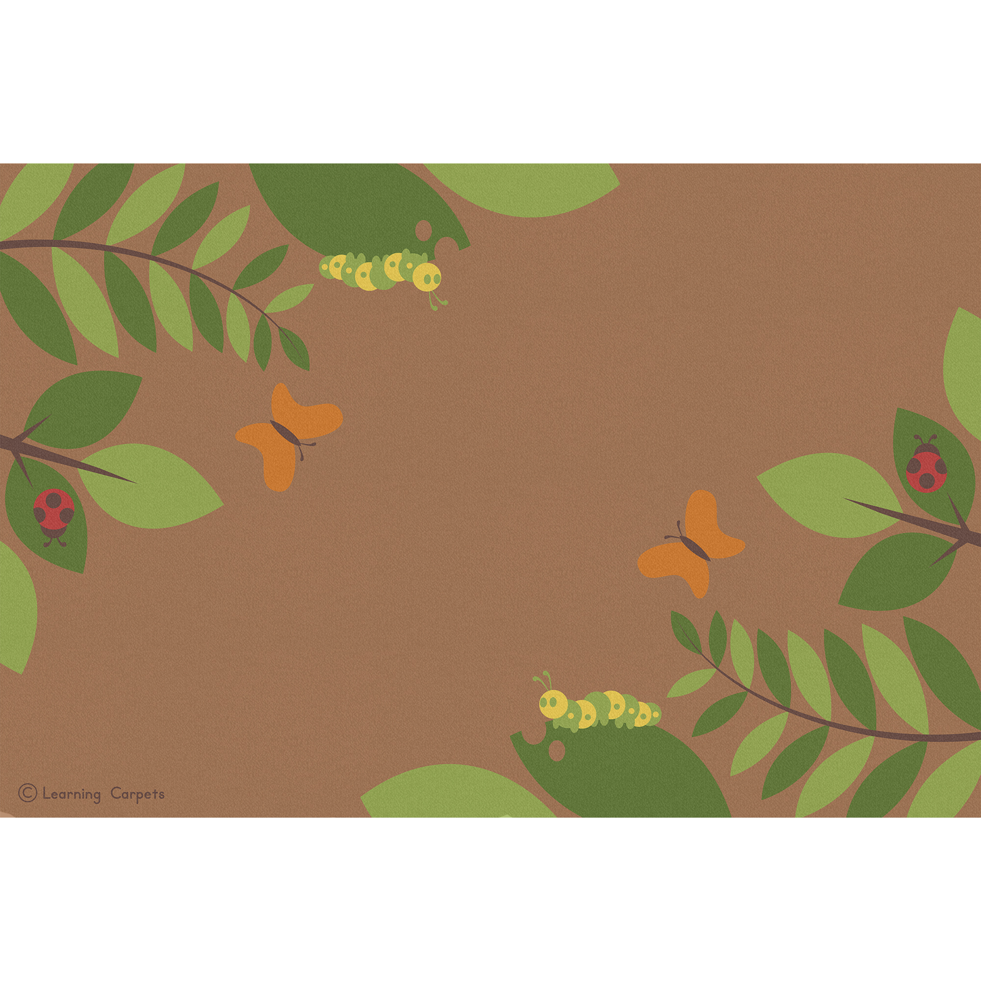 Friendly Fern Rug - Brown ‐ Rectangle Small