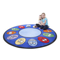 emotions faces carpet