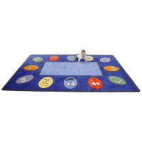 emotions faces carpet