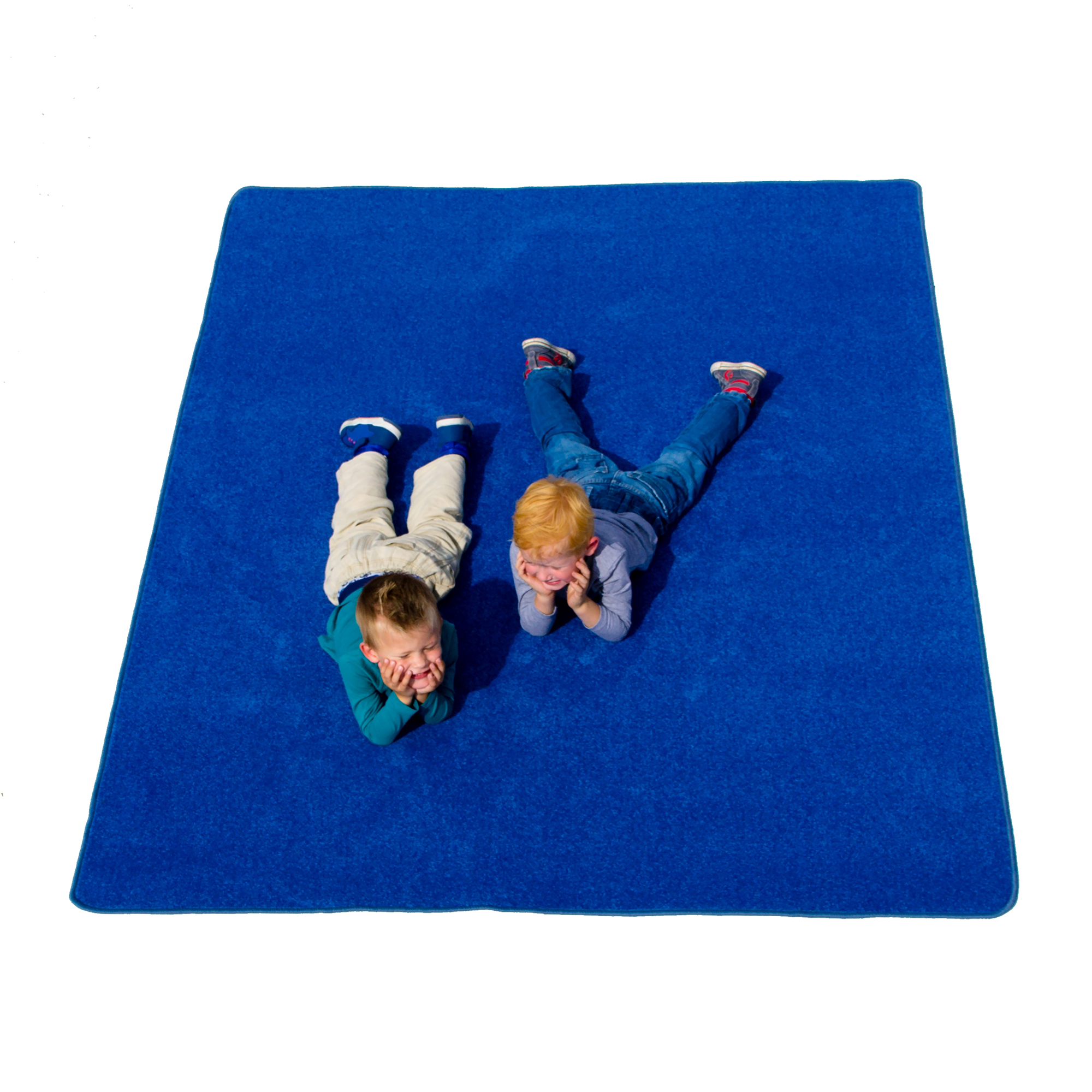 Blue Solid Rug - Rectangle Small