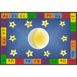 moon and stars alphabet carpet