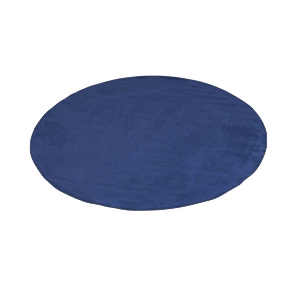 blue round carpet