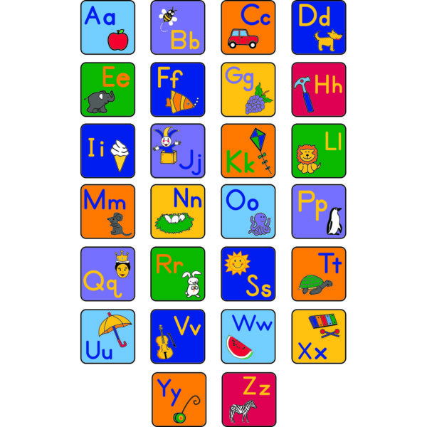 alphabet carpet squares