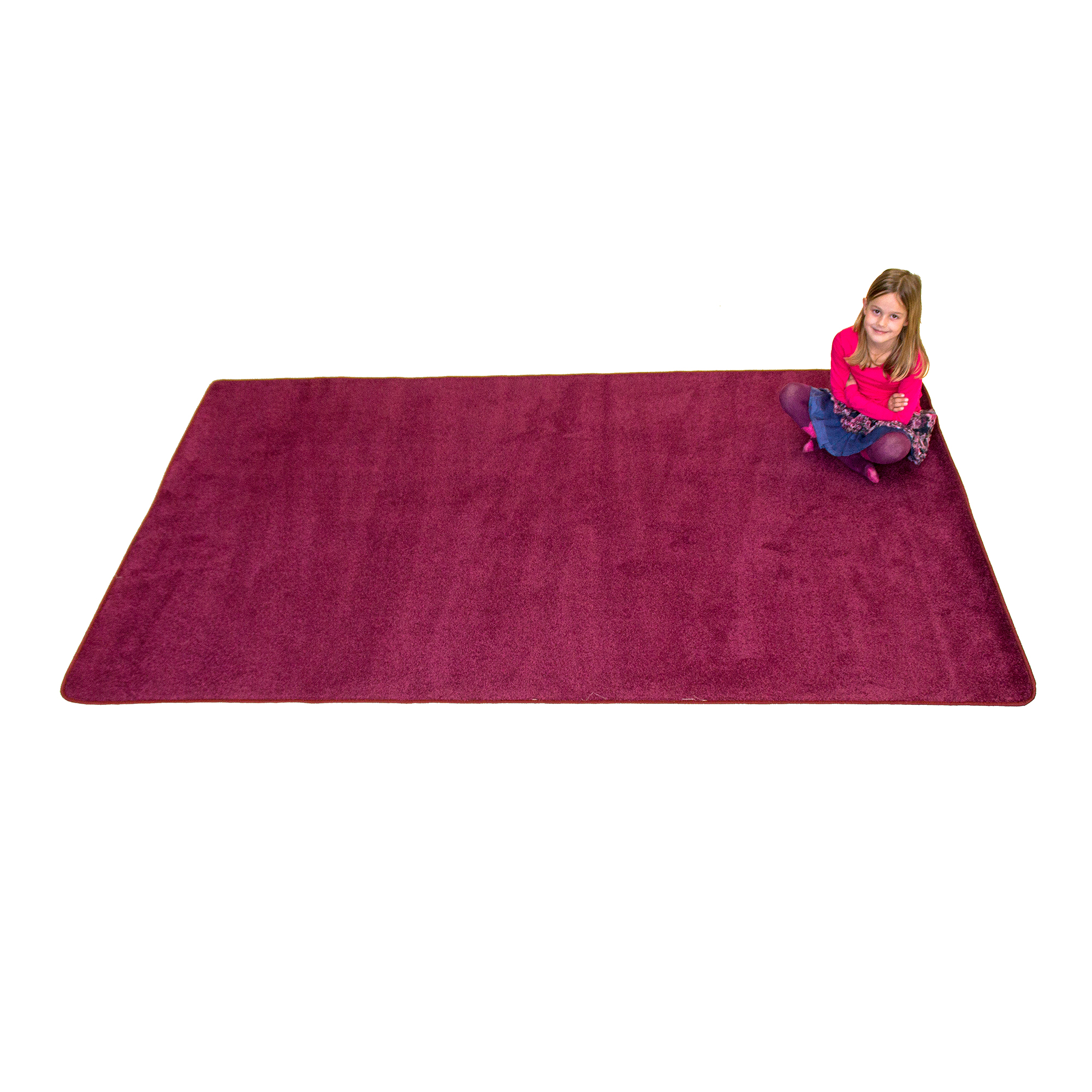 Cranberry Solid Rug - Rectangle Small