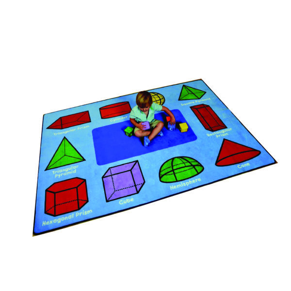 3D geometric shapes rug