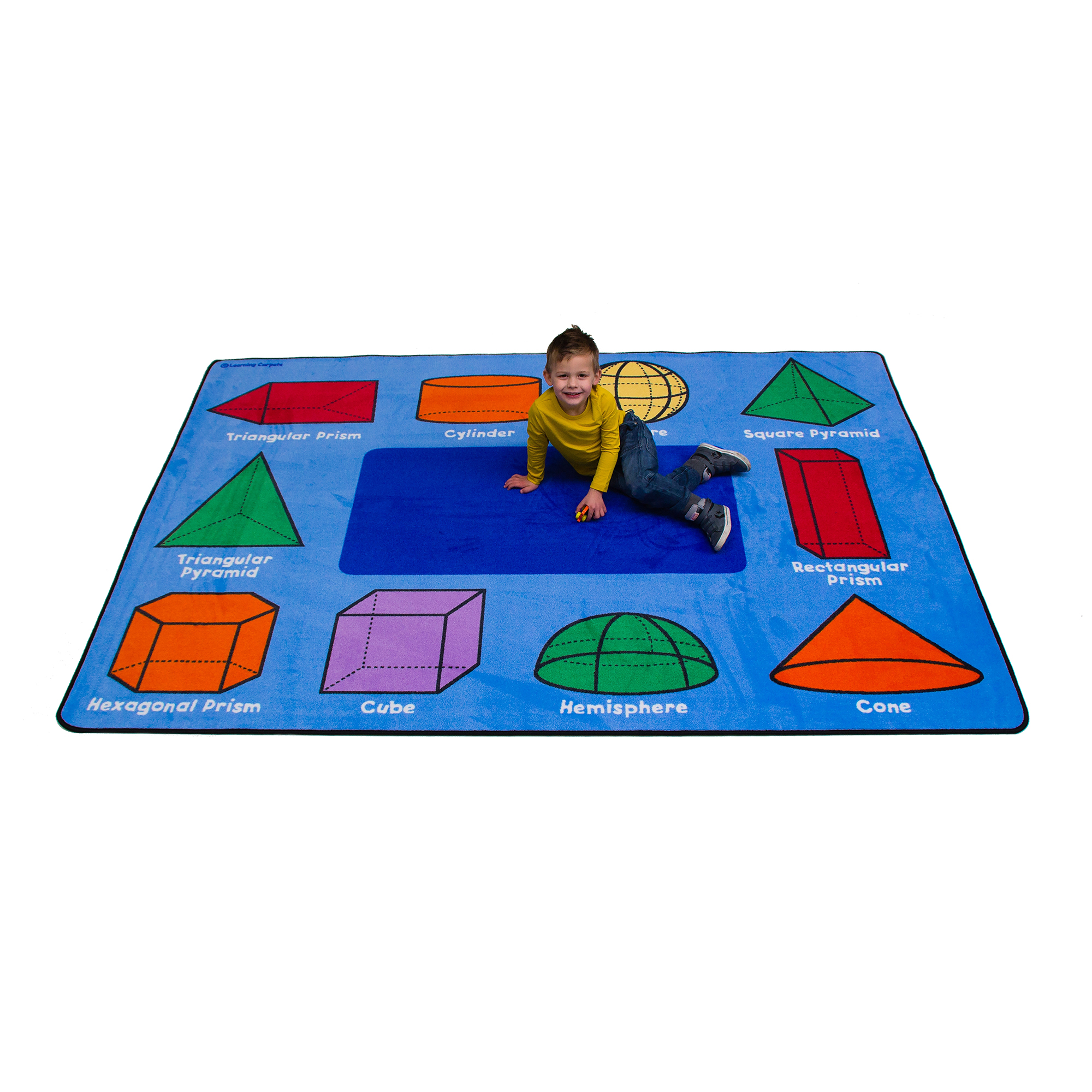 3D Geometric Shapes Rug - Rectangle Small
