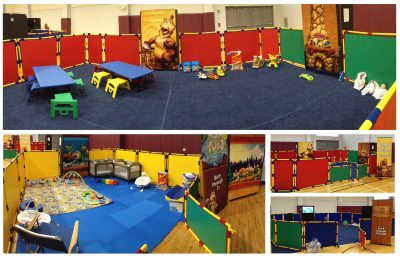 Gym Collection Portable Churches use PlayPanels