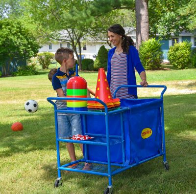 Our Ball Cart is mobile to make indoor and outdoor play easy