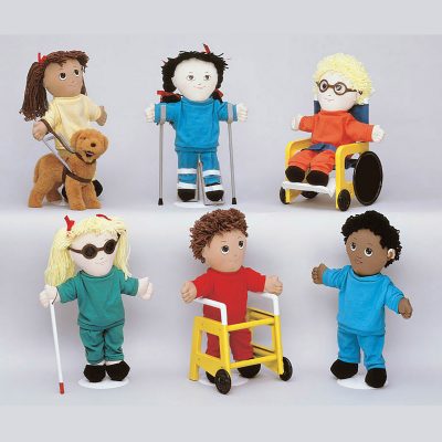 Sweat Suit Dolls with Special Needs Accessories Teach Compassion