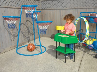 Sensory play activities can be held indoors or outdoors