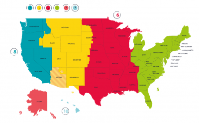 Time zones in US